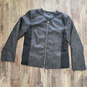 Notations Black faux leather blazer jacket Jacket